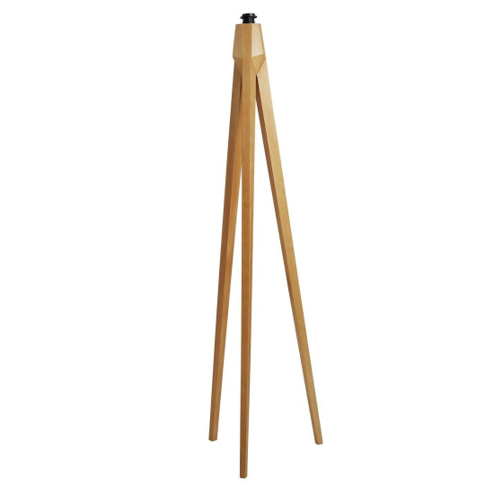 Tripod Wooden Floor Lamp Base ONLY - Ash