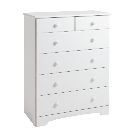 Nordic 4 + 2 Drawer Chest - White