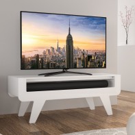 AVF TV Stand With Storage in Satin White - Up to 50 Inch TV Unit - 120cm Wide