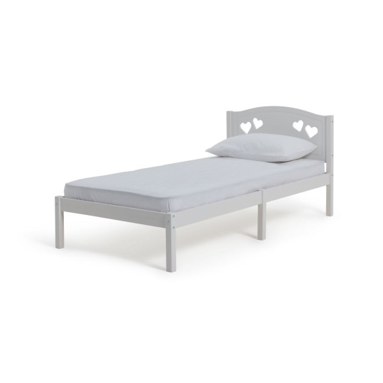 Mia Single Bed Frame - White (B)