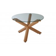 Home Alden Cross Leg Coffee Table - Glass