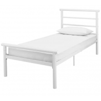 Avalon Single Metal Bed Frame - White