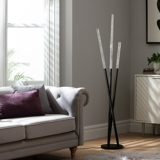 LED Bubble Floor Lamp - Black