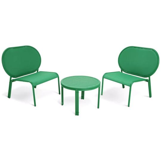 May 2 Seater Metal Garden Bistro Set - Green