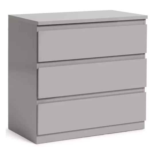 Jenson 3 Drawer Chest - Grey Gloss