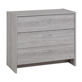 Seville 3 Drawer Chest - Grey Oak Effect Seville 3 Drawer Chest - Grey Oak Effect