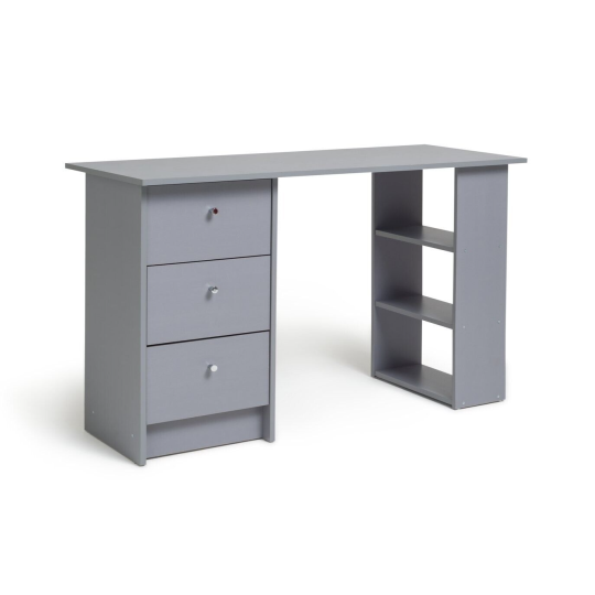 Malibu 3 Drawer Office Desk - Grey ( B Grade )