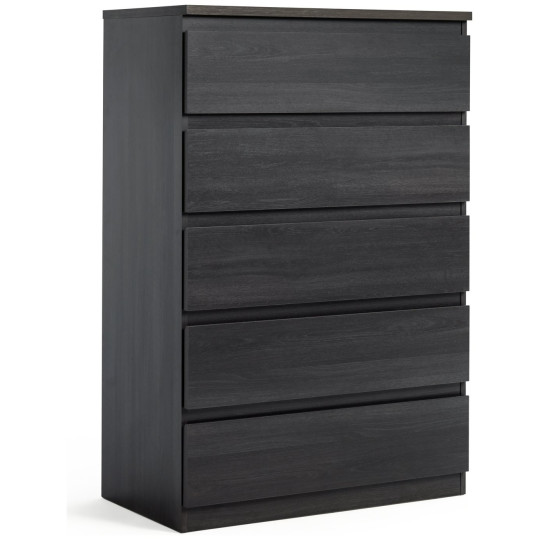 Home Jenson 5 Drawer Chest - Black | Sleek Storage Solution