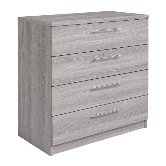 Home Brisbane 4 Drawer Chest – Grey Oak | Stylish Furniture Bedroom Living