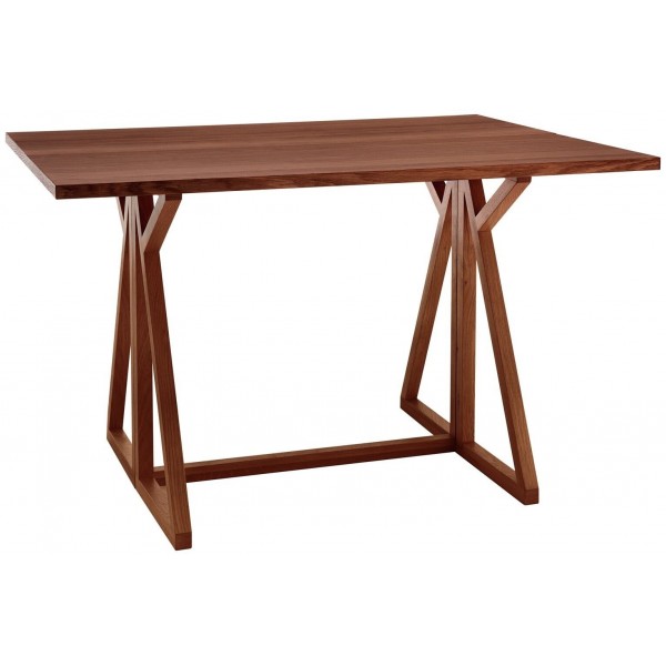 Heath Oak Veneer 4 Seater Folding Table - Walnut