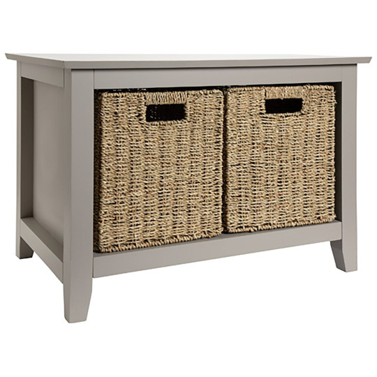 Willow Shoe Storage Bench - Grey