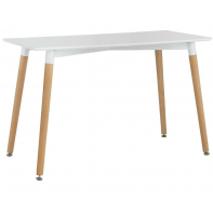 Charlie Solid Beech 4 Seater Dining Table - White