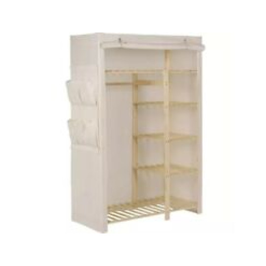 Covered Double Wardrobe - Cream