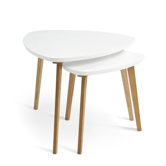 Habitat Cato Nest of 2 Tables - White ( B Grade 36142 )