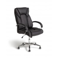 Leather Faced Office Chair - Black