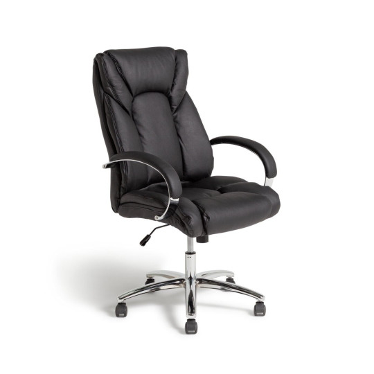 Leather Faced Office Chair - Black