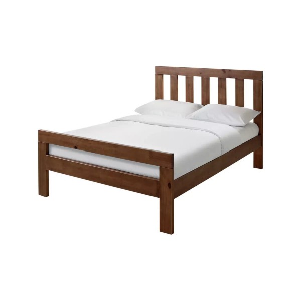 Chile Small Double Bed Frame - Dark Stain