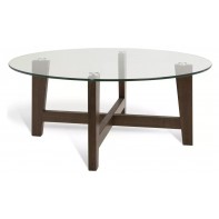 Zela Round Coffee Table - Walnut