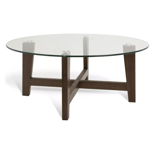 Zela Round Coffee Table - Walnut