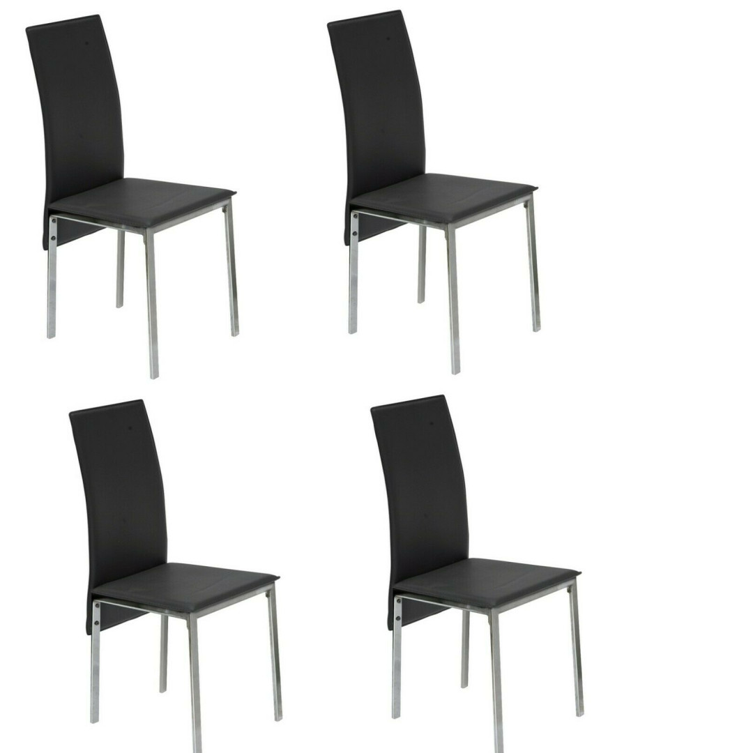 Home Fitz 4 Dining Black Chairs Value Dining chairs
