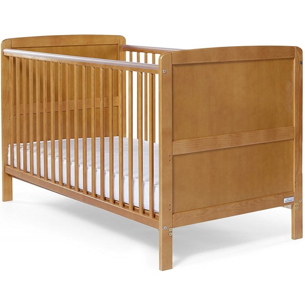Baby Elegance Travis Baby Cot Bed with Mattress - Pine