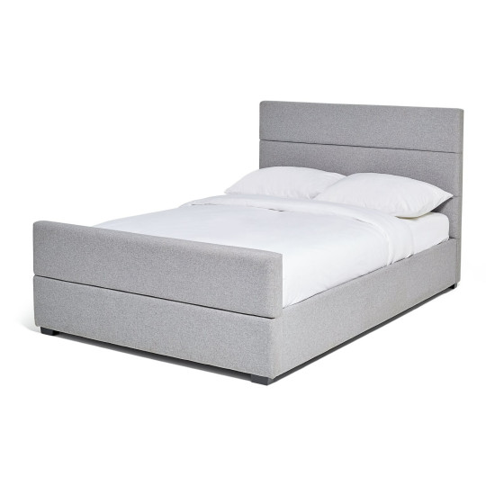 Home Costa Fabric Double Ottoman Bed Frame - Grey (S)