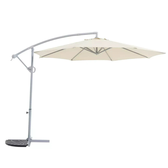 Rotating Overhanging Garden Parasol - Cream