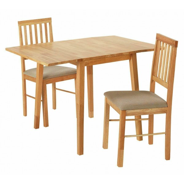 Home Kendal Solid Wood Extending Table & 2 Chairs
