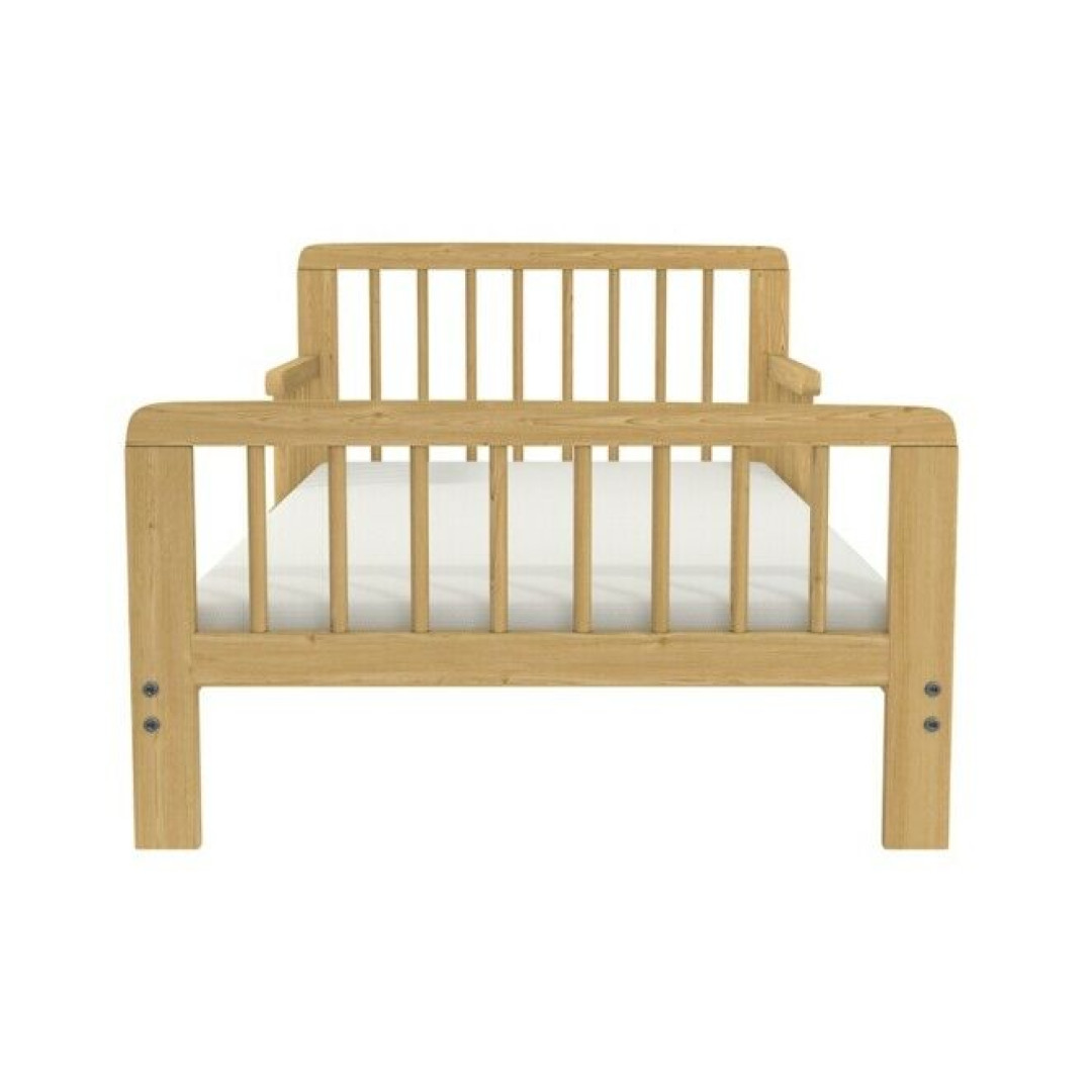 Toddler Bed and Mattress Set - Pine