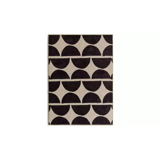 Mid Century Mini Geo Rug - Grey & White - 160x230cm