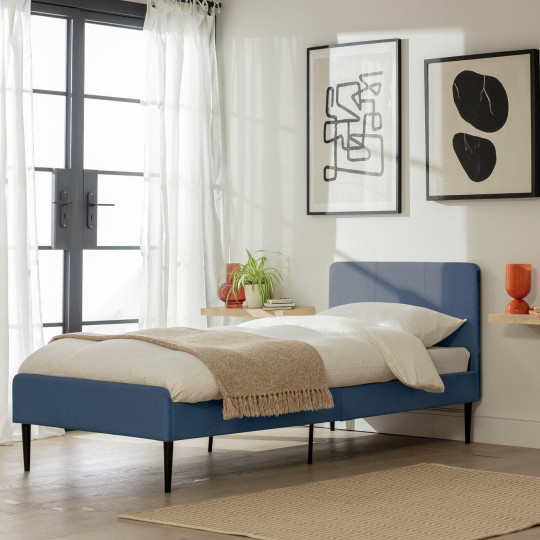 Kristopher Single Bed Frame - Blue