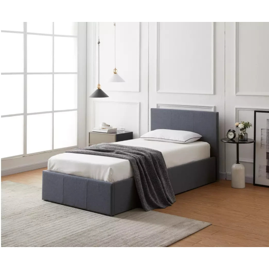 Heathdon Single Ottoman Bed Frame - Grey (S)