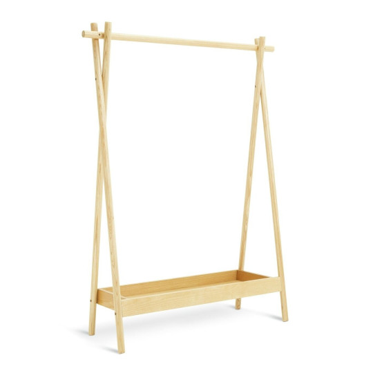 Habitat Akari Wooden Clothes Rail - Wood  | Freestanding Wardrobe Rack Bedroom