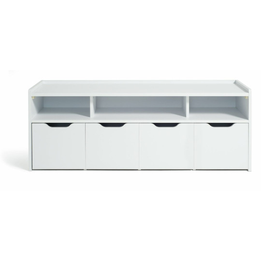 Compton 3 Shelf Shoe Bench - White