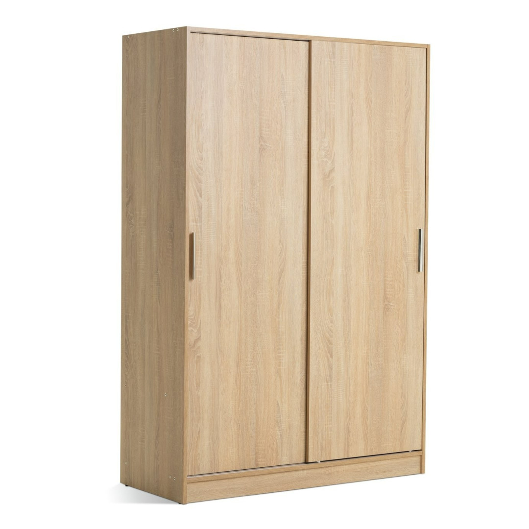 Nova 2 Door Sliding Wardrobe - Oak | Modern Bedroom Storage Cabinet Furniture Nova 2 Door Sliding Wardrobe - Oak | Modern Bedroom Storage Cabinet Furniture