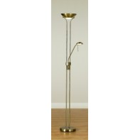 Father & Child Uplighter Floor Lamp - Brass