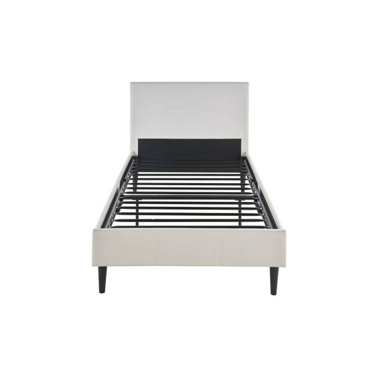 Skylar Single Bed Frame - White with Memory Foam Mattress