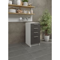 Kitchen Base Drawer Unit 400mm Cabinet & Fronts 40cm Dark Grey Matt (No Worktop)