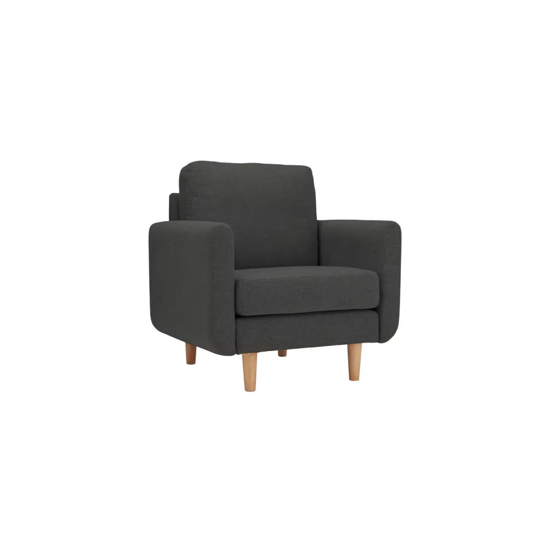 Remi Fabric Armchair in a Box - Charcoal