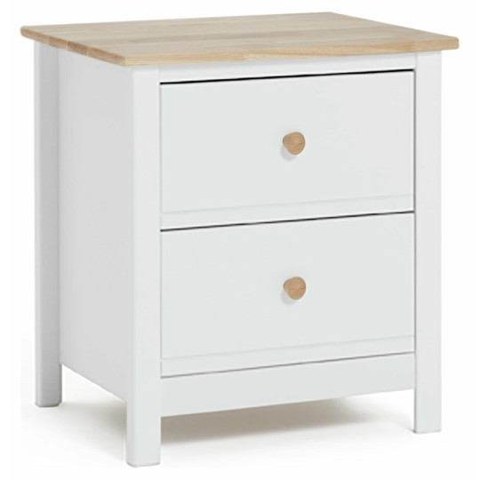 Kids Brooklyn Bedside Table - White and Oak