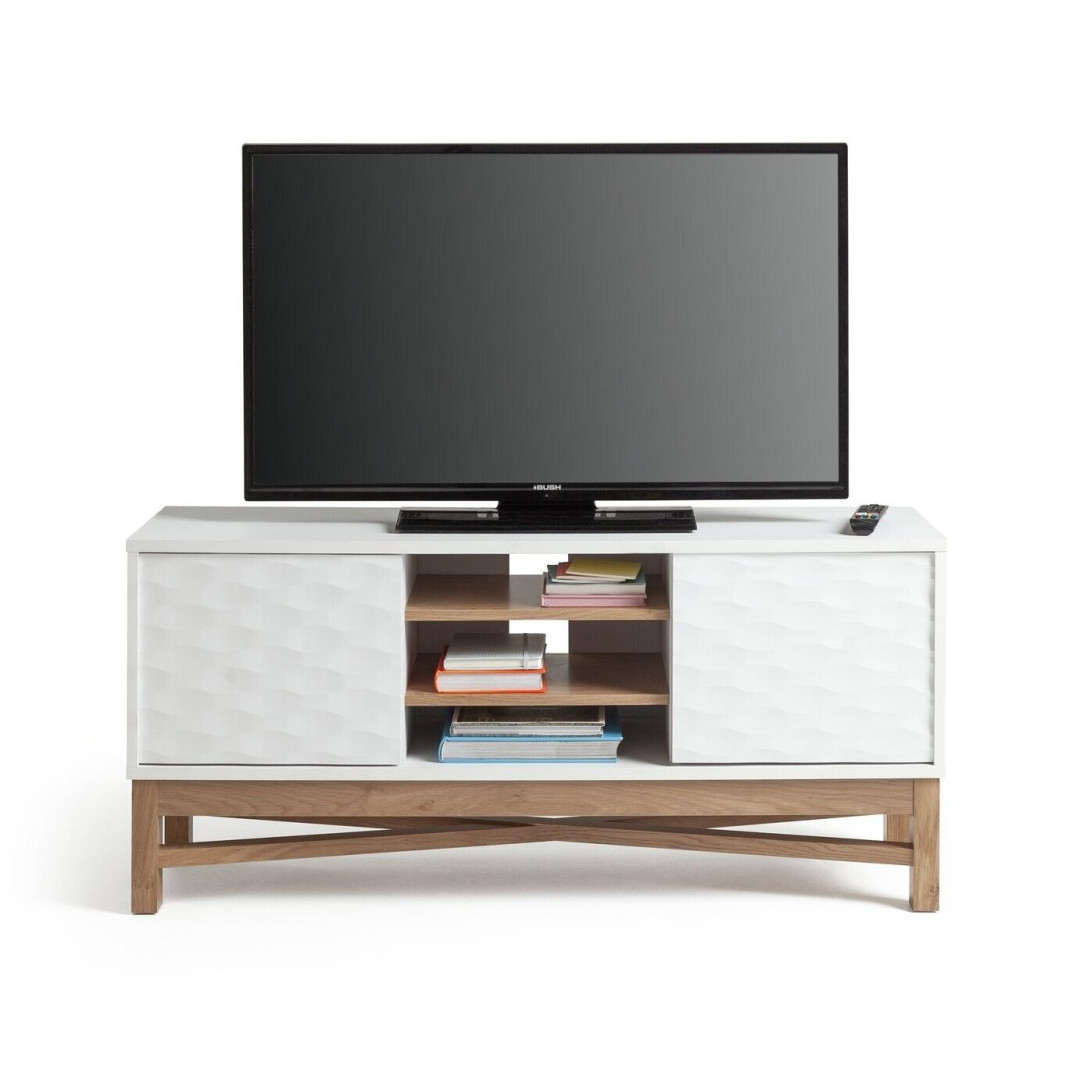Zander Textured TV Unit White Oak Effect