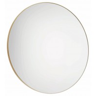 Large Round Metal Mirror - Gold