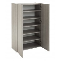 Seville 2 Door Shoe Storage Cabinet - Grey & Oak