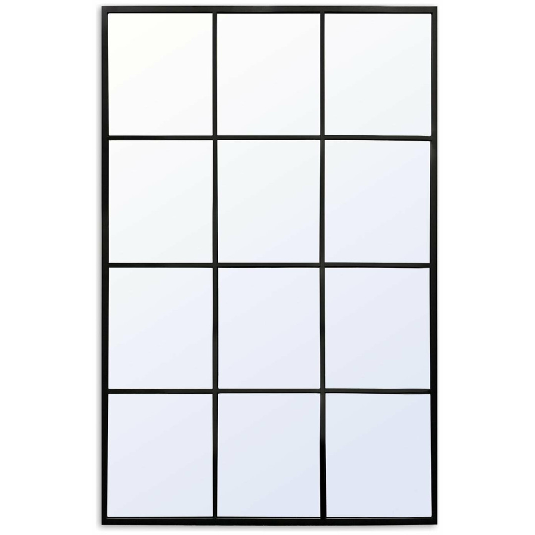 Rectangular Window Mirror - Black - 120x80cm