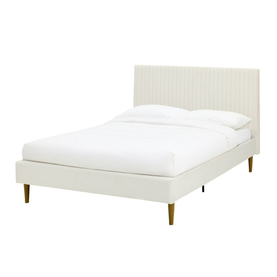 Home Ada Velvet Bed Frame - Natural | Stylish Room Arrangement