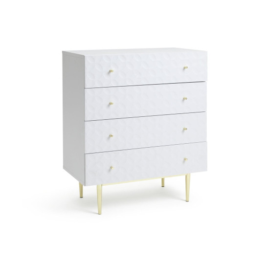 Sienna 4 Drawer Chest - White