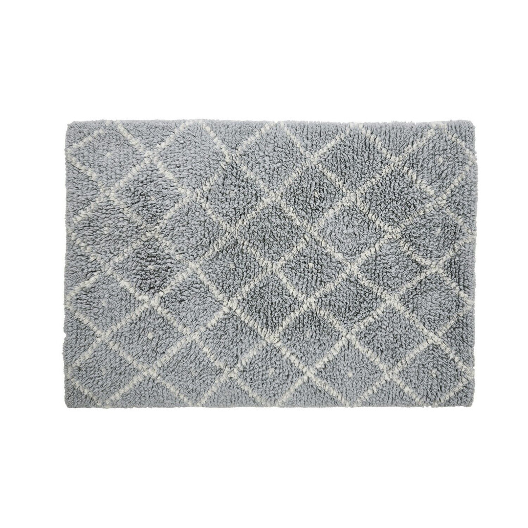 Flatweave Wool Rug - 140x200cm - Light Grey    (106)