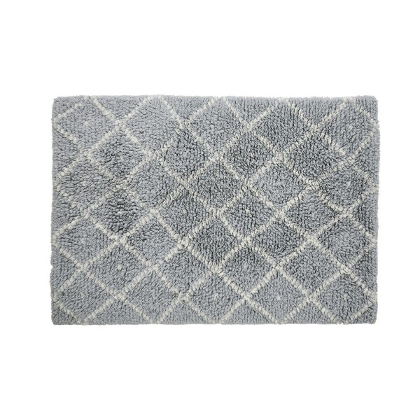 Flatweave Wool Rug - 140x200cm - Light Grey    (106)