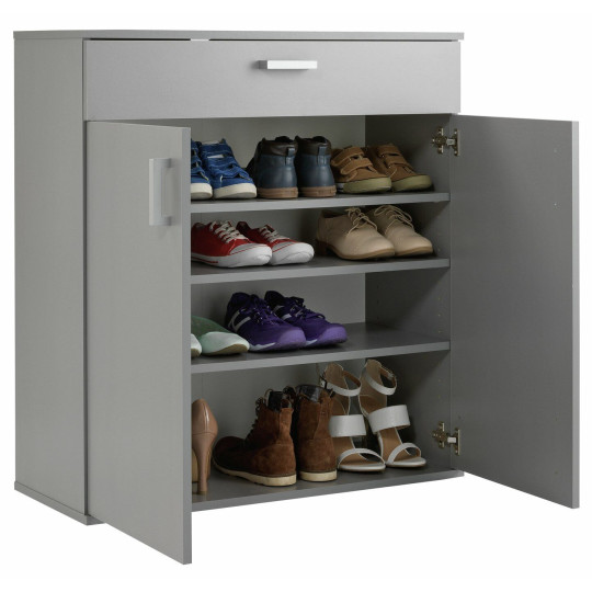 Home Venetia Shoe Storage Unit Grey | Compact Organizer for Hallway or Closet