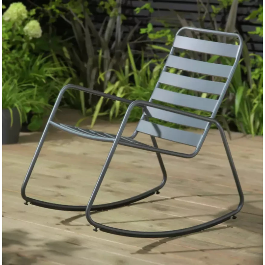 Steel Garden Rocking Chair - Charcoal (S)